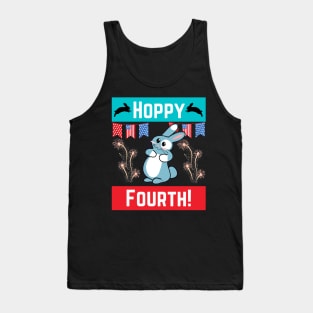 Hoppy Fourth 4th of July Fourth Independence Day Rabbit Bunny Lover Gifts Tank Top